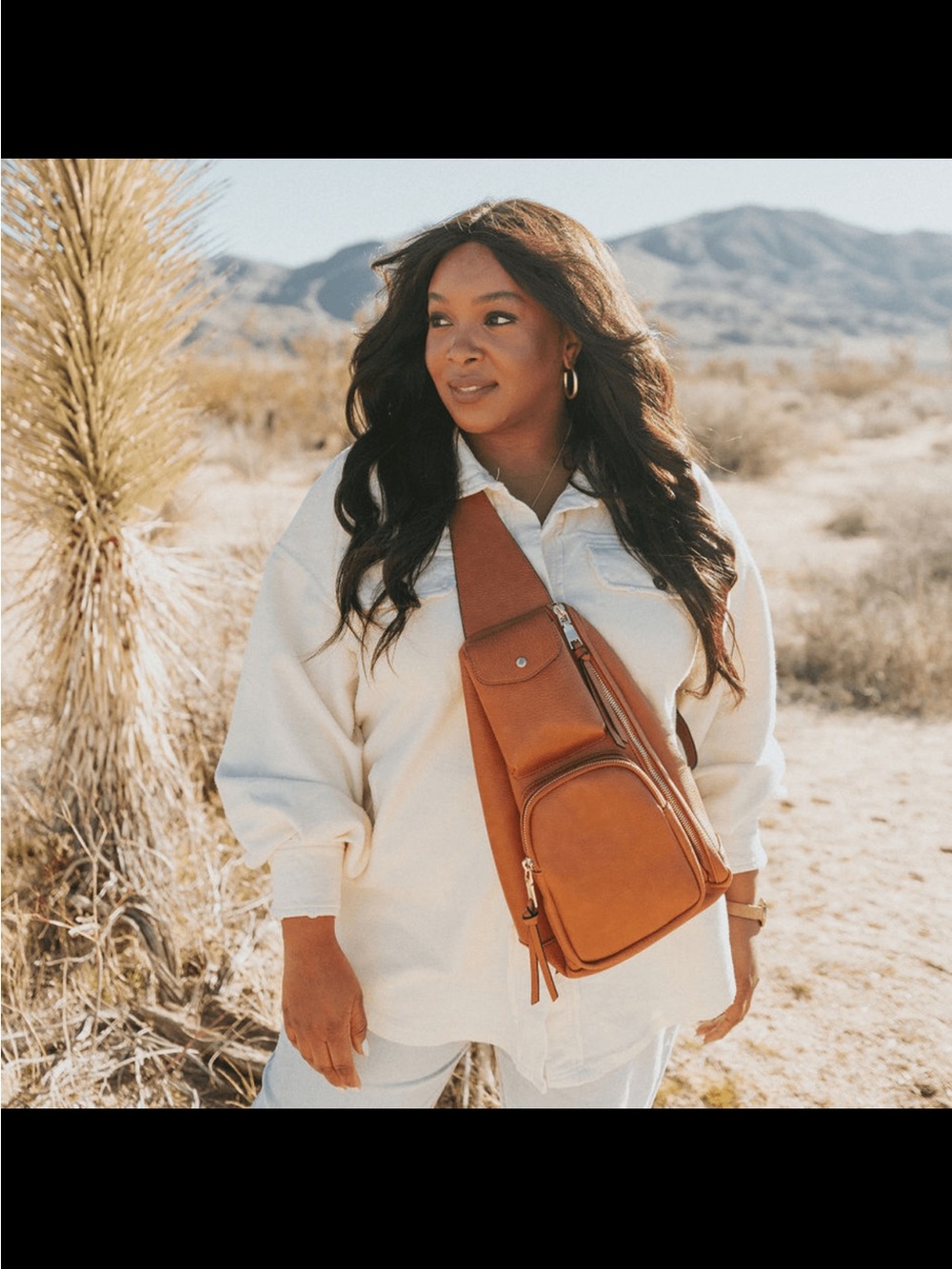 68. Poppy & Peonies Camel En Route Travel Crossbody Sling Bag Discontinued Style